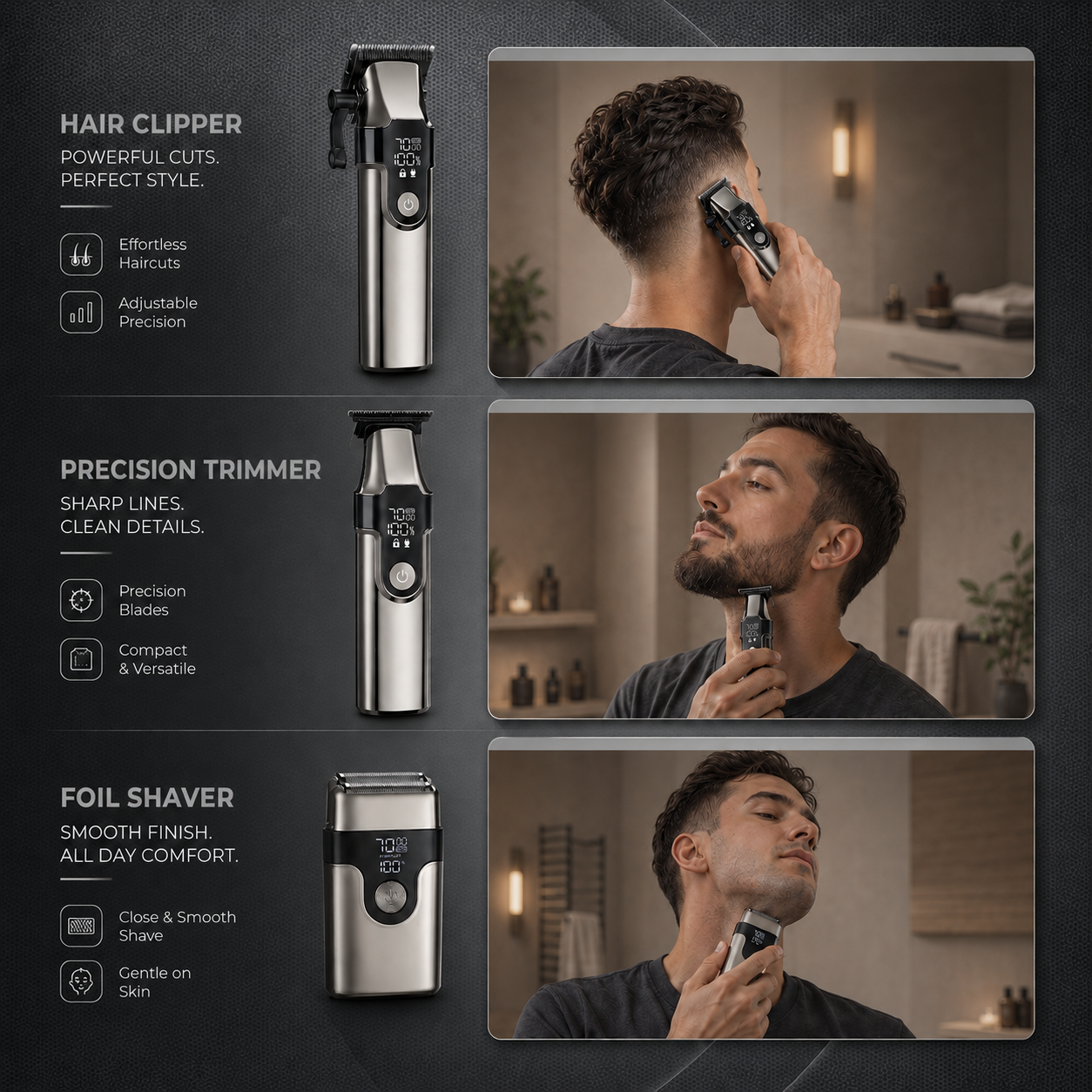 Brevon PrecisionPro Grooming Set - 3in1