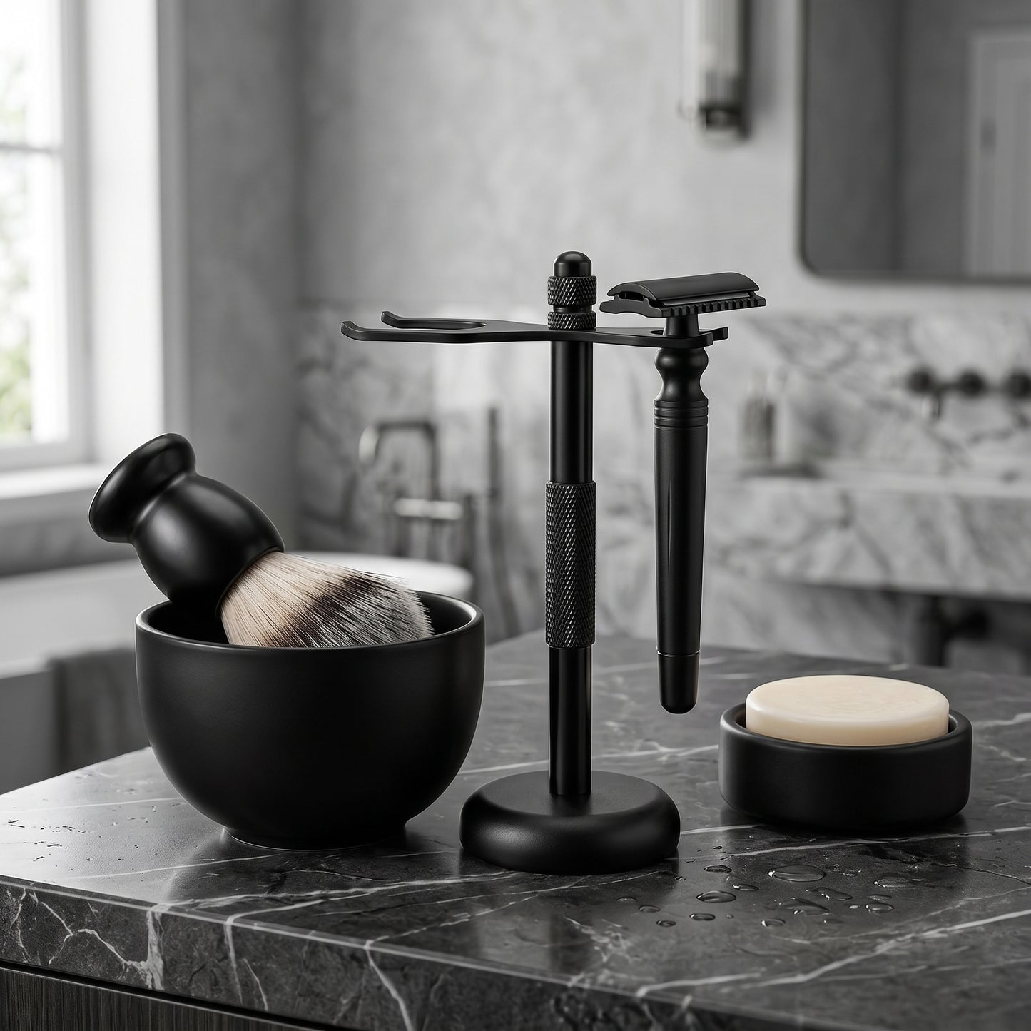 Brevon Royal black premium shaving set