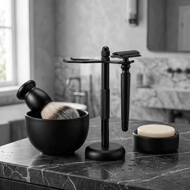 Brevon Royal black premium shaving set