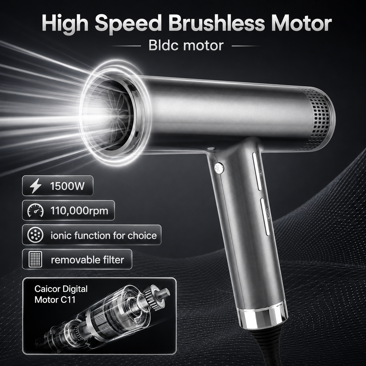 Brevon Phantom Elite Man's Hair Dryer